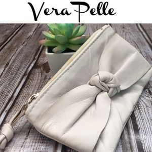 Vera Pelle • Vintage Bow Zip Coin Pouch Wallet